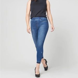 Distressed Ankle Skinny Jeans, Medium Wash